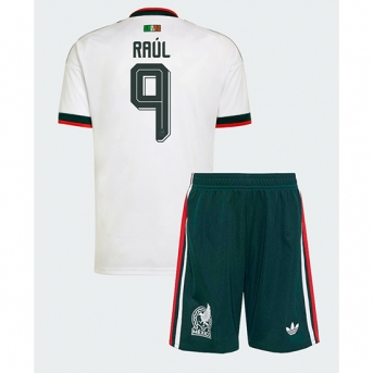 Billige Fotballdrakt Mexico Raul Jimenez #9 Replika Bortedraktsett Barn VM 2026 Kortermet (med bukser)